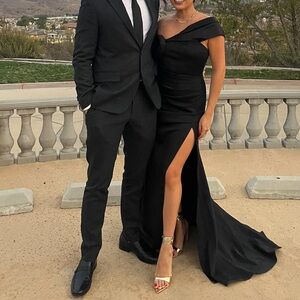 One Shoulder Black ASOS gown